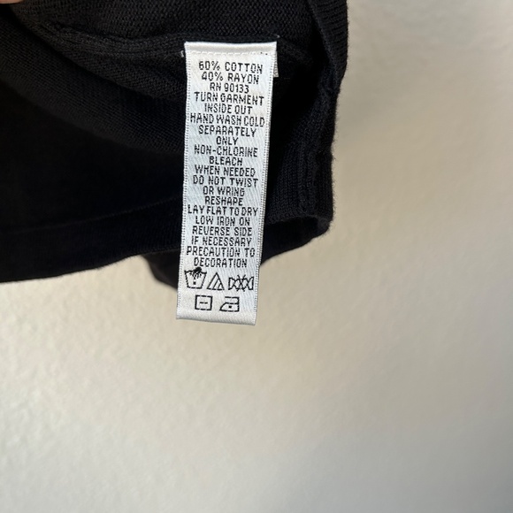 Quacker Factory plus size 1X tank cardigan duet black sequin trim cotton blend - Picture 11 of 11